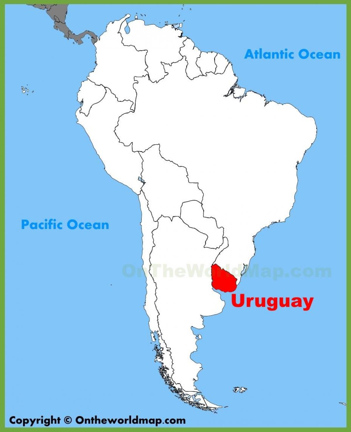 Kart over Uruguay sør-amerika