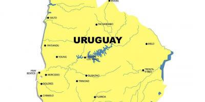 Kart over elva Uruguay