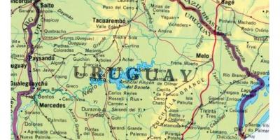 Kart av Uruguay
